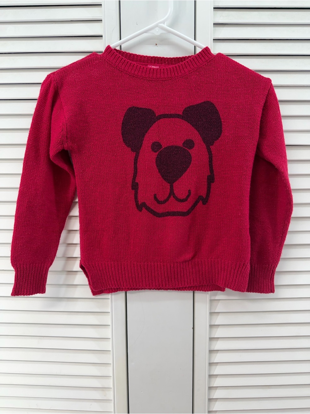 Star ride size 5/6 Girls pink red Bear Graphic Sweater
